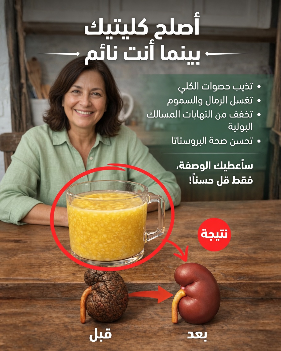 هل تُصلح كليتيك أثناء النوم؟ المشروب الليلي الذي يكتشفه الكثير من كبار السن