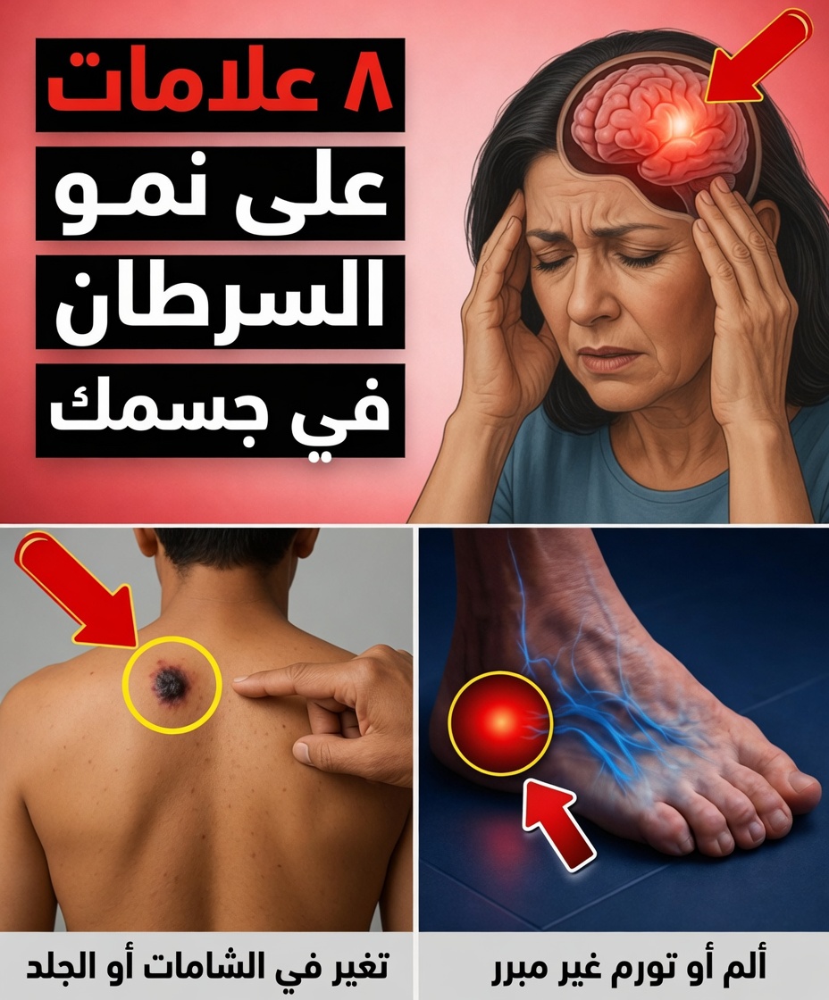 8 علامات شائعة قد تشير إلى أن السرطان ينمو في جسمك