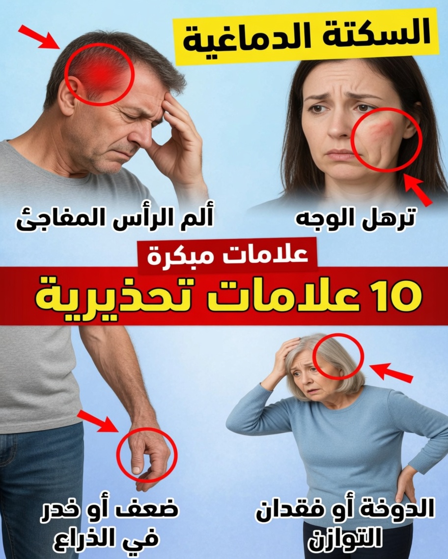 10 علامات تحذيرية للسكتة الدماغية قبل شهر – علامات لا تُصدق… كُشفت!