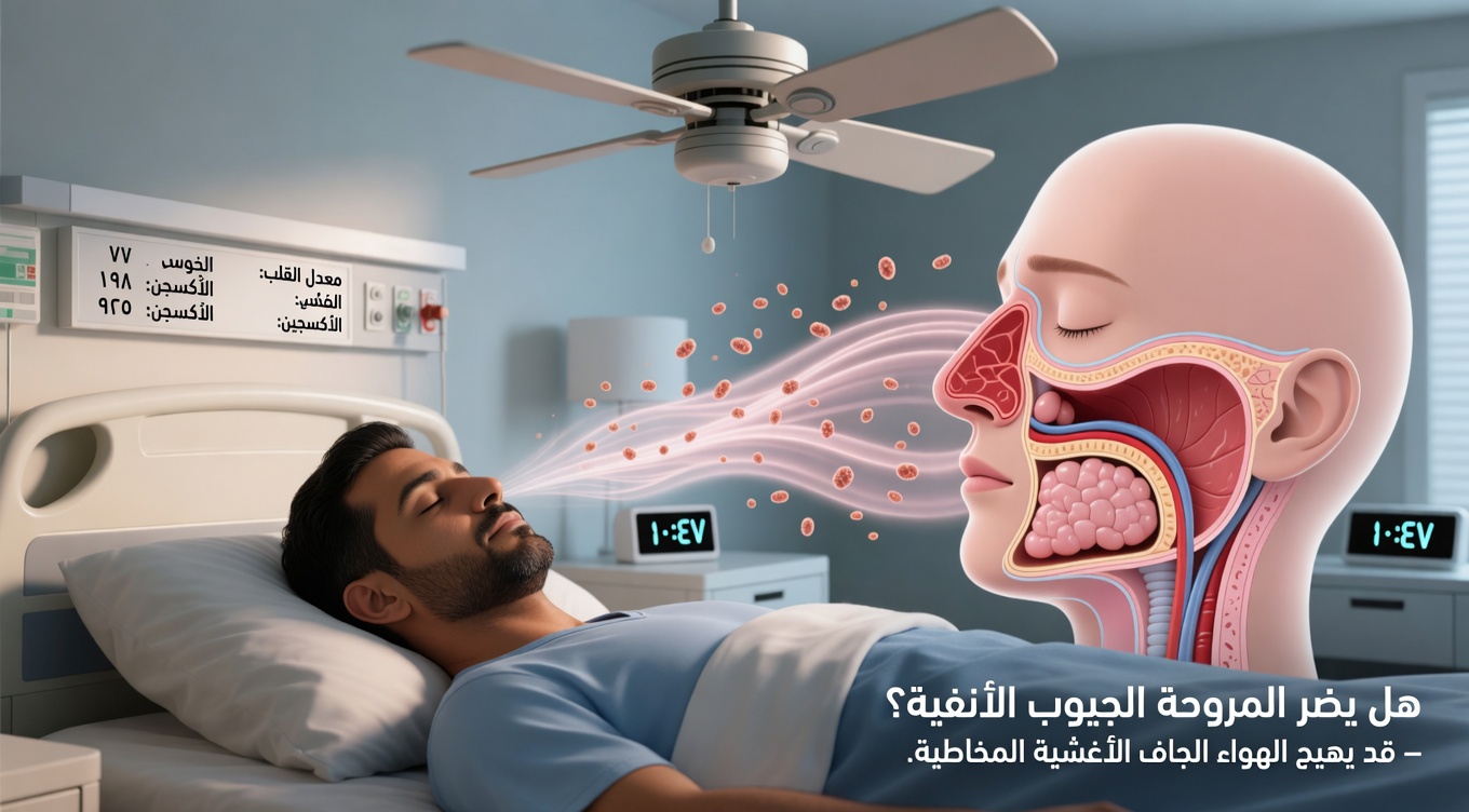 النوم مع تشغيل المروحة طوال الليل: عادة شائعة قد تؤثر على صحتك