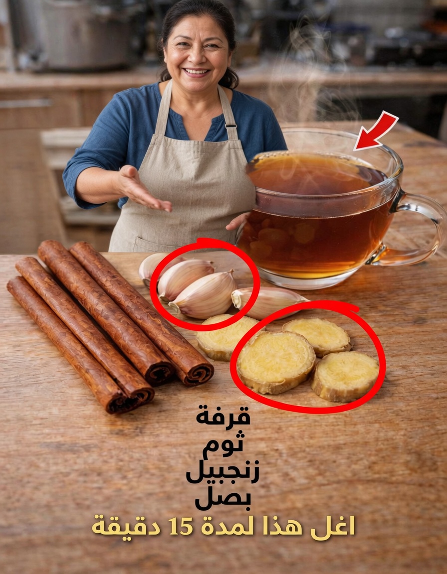 هل يمكن حقًا لغلي بسيط من القرفة والثوم والزنجبيل والبصل أن يُحدث فرقًا في صحتك اليومية؟ (نصائح آمنة لكبار السن في الولايات المتحدة)