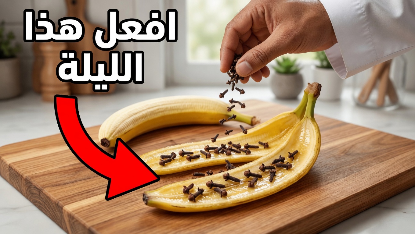 فقط اخلط القرنفل مع قشر الموز مرة واحدة وشاهد شعرك ينمو بسرعة جنونية! –