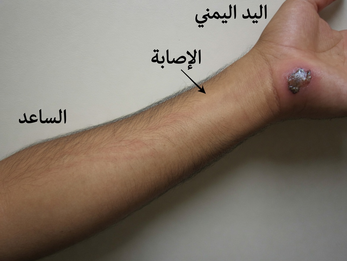 قرحة مؤلمة ذات مركز داكن على ربلة الساق: إنذار جلدي لا ينبغي تجاهله