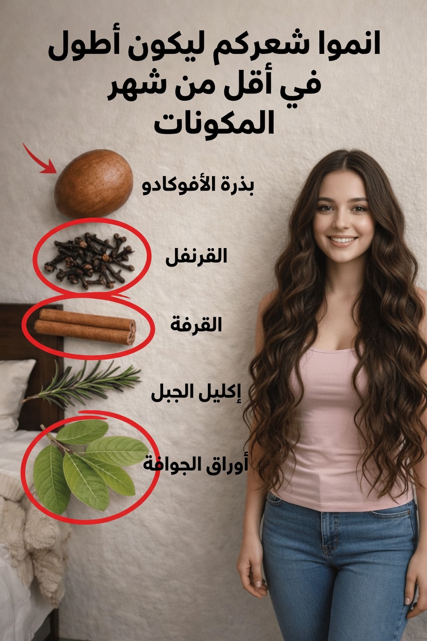 تونك منزلي لنمو الشعر: نمّي شعرك أسرع ببذرة الأفوكادو والقرنفل والقرفة وإكليل الجبل وأوراق الجوافة