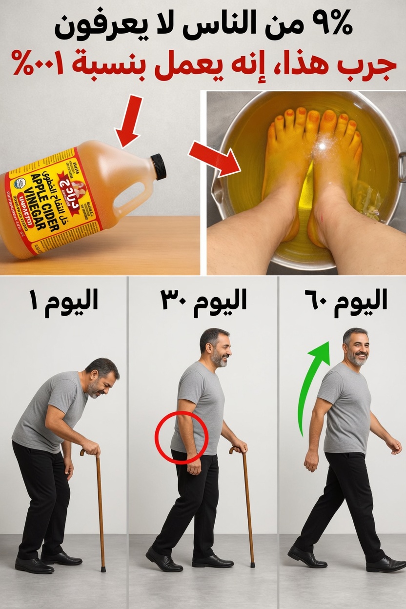 كبار السن: هل تعاني قدماك بصمت؟ جرّب هذا الروتين بخلّ التفاح