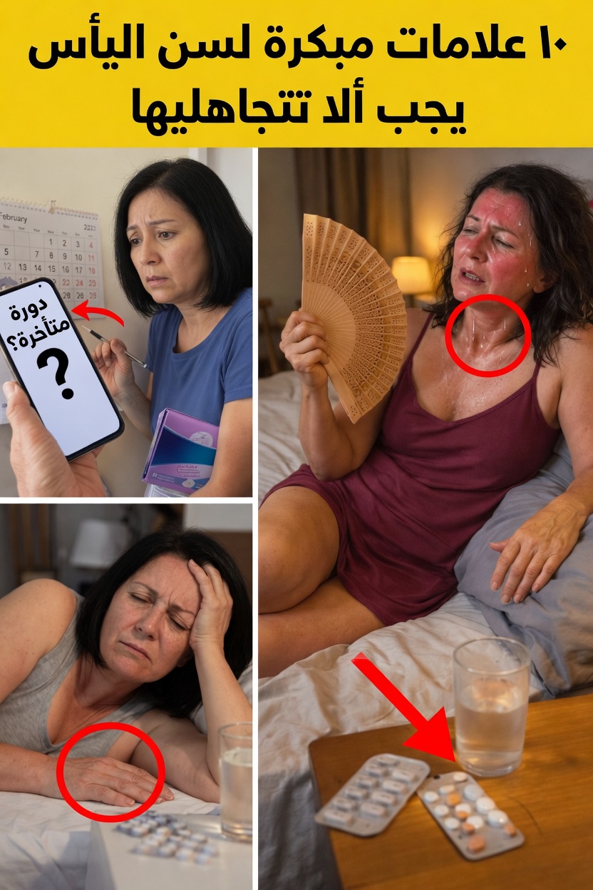 12 علامة تحذيرية مبكرة لانقطاع الطمث يجب على كل امرأة في الثلاثينيات والأربعينيات من عمرها التعرف عليها