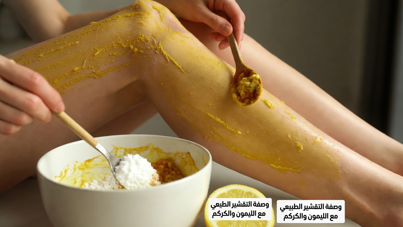 كيف اكتشفت مزيجًا بسيطًا من مكونات المطبخ لتقشير ساقيّ بلطف وتفتيحهما في المنزل