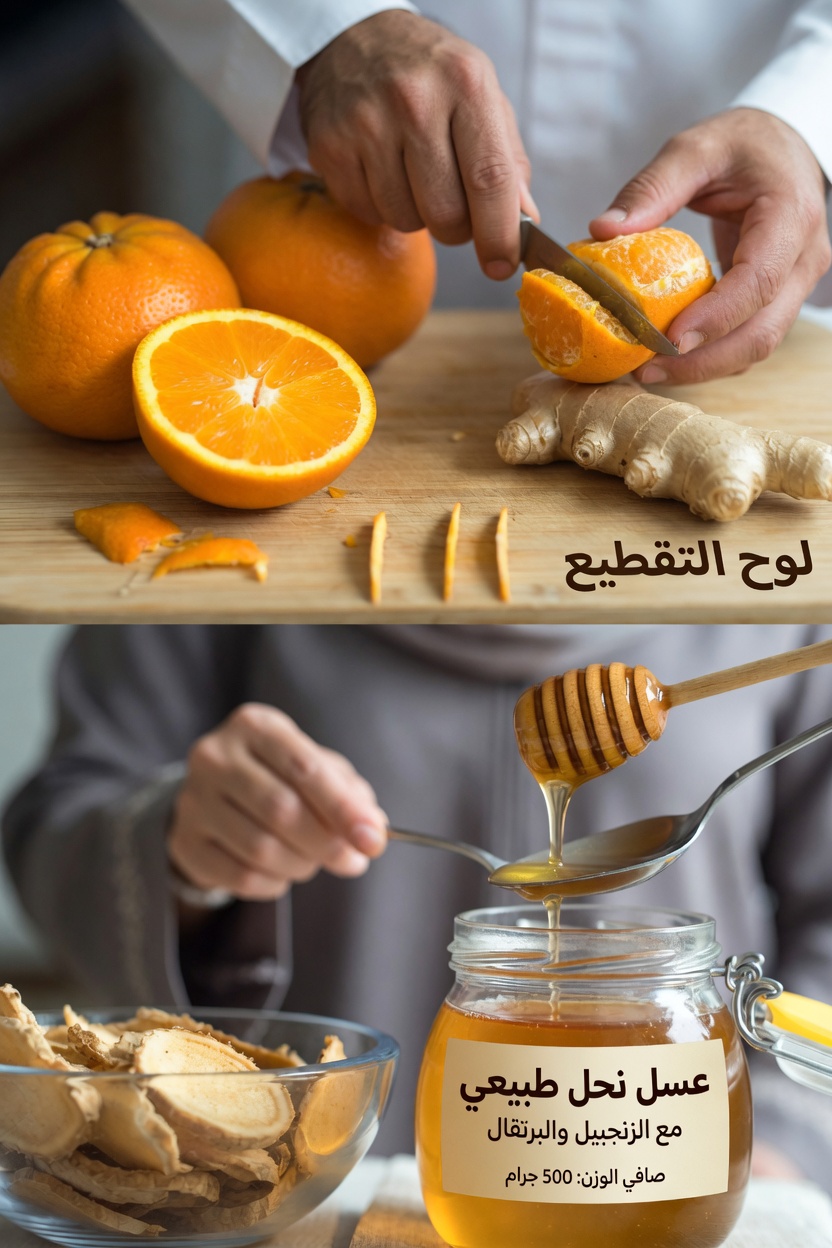 اكتشف الفوائد الطبيعية للبرتقال والزنجبيل والعسل في روتينك اليومي للعافية: دليل بسيط