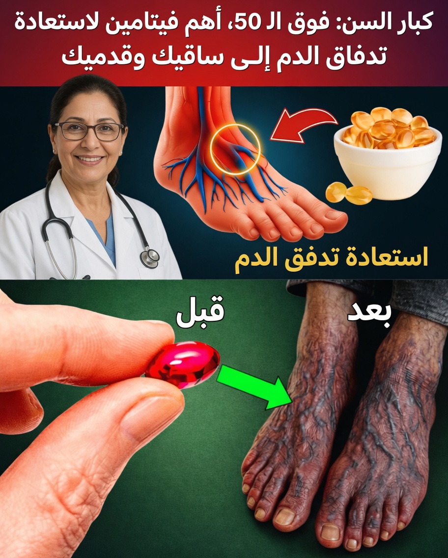 اكتشف كيف قد يساعد فيتامين ج في دعم صحة الدورة الدموية في الساقين والقدمين بعد سن الخمسين