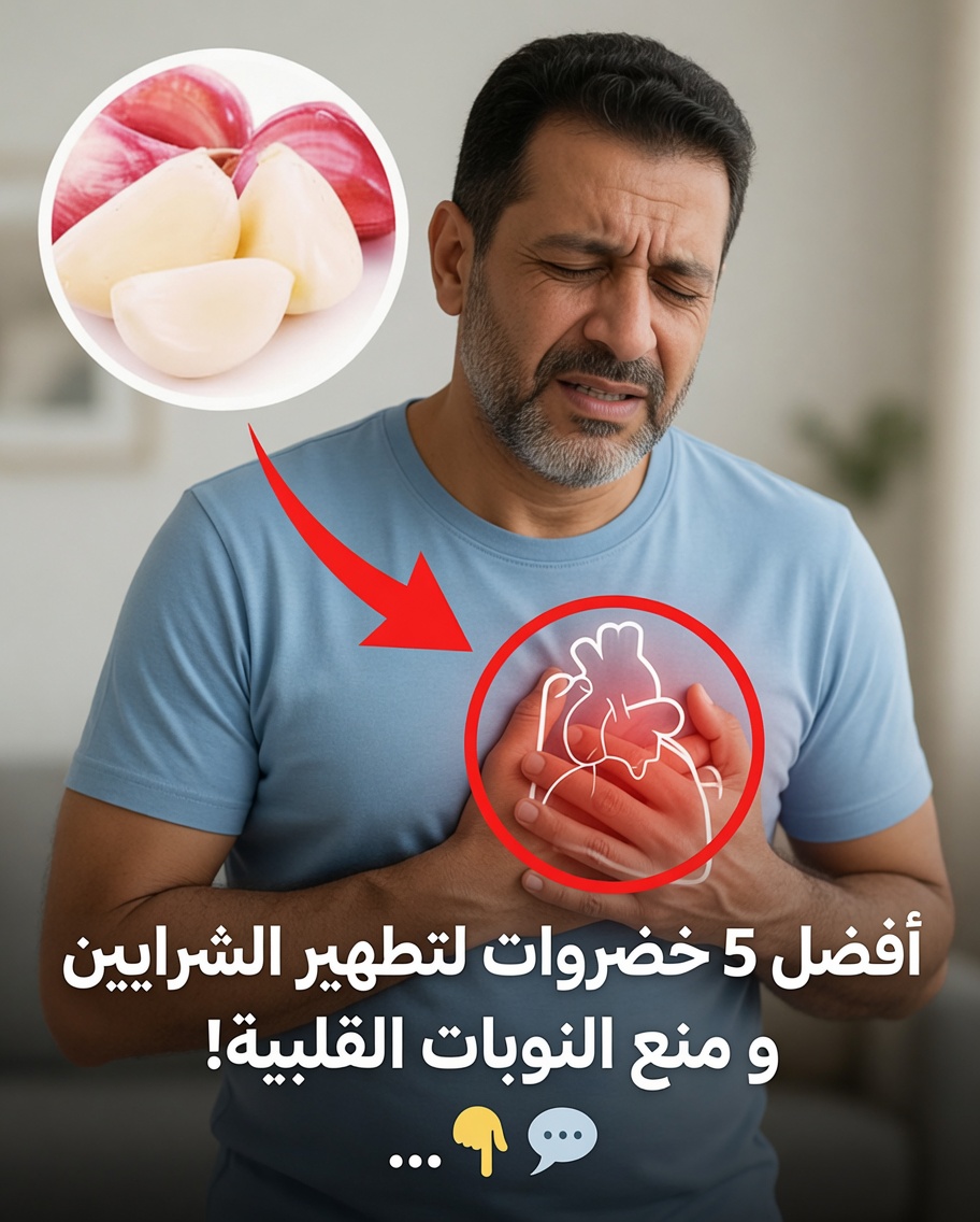 أفضل 5 خضروات لتنقية الشرايين ومنع النوبات القلبية!