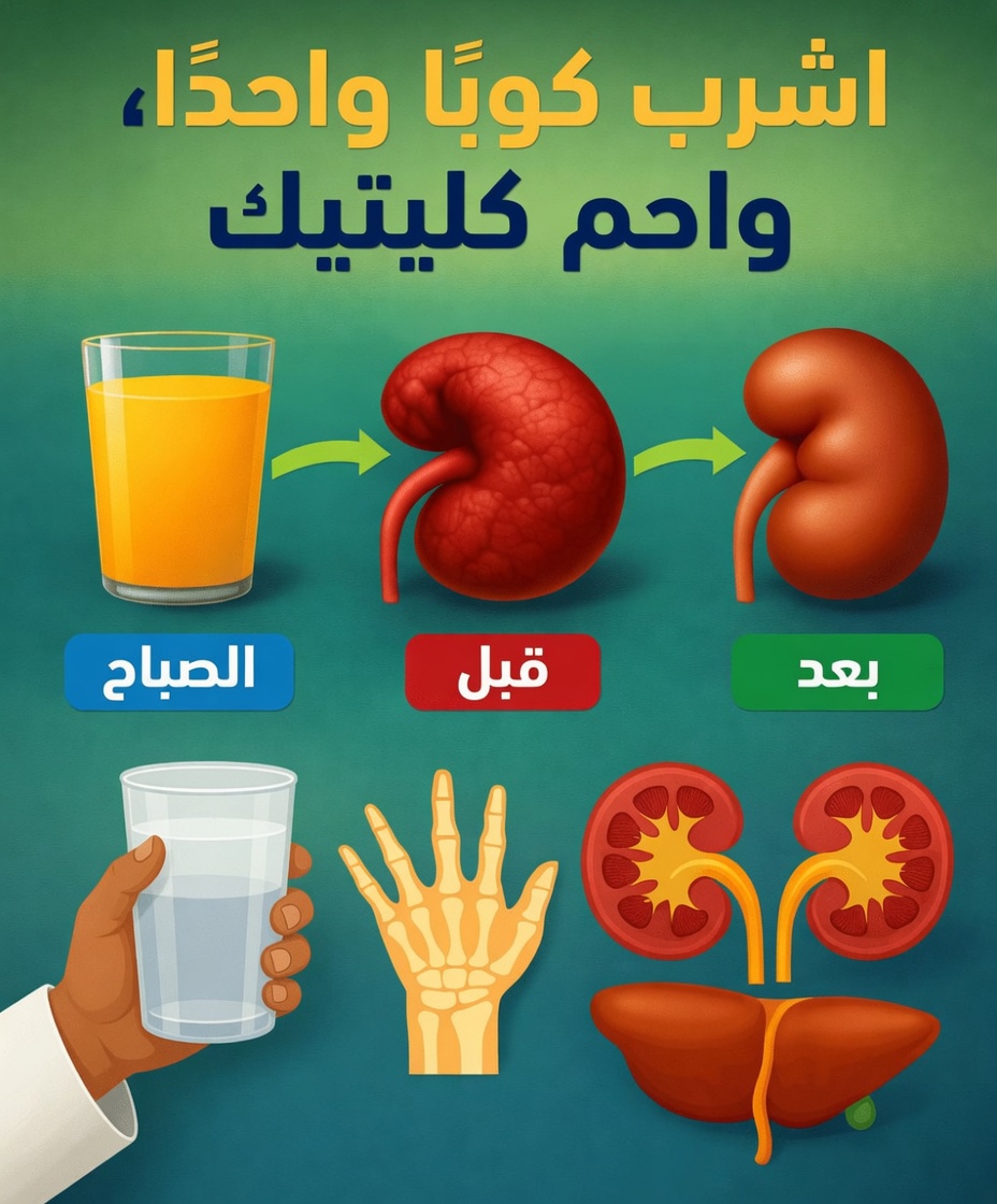 كوب واحد فقط يوميًا وستبدأ كليتاك بالتعافي