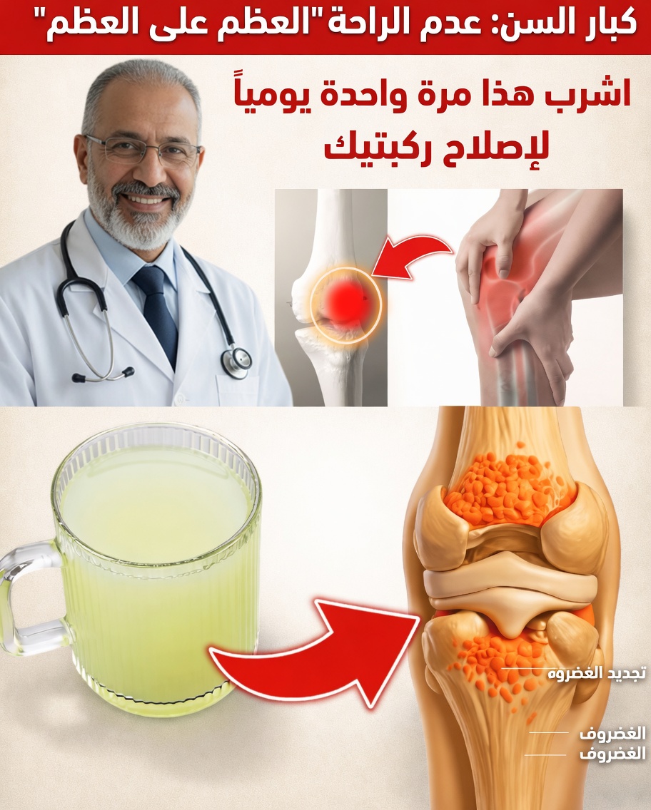 كبار السن، اشربوا هذا لإعادة بناء غضروف الركبة وإنهاء الألم بسرعة