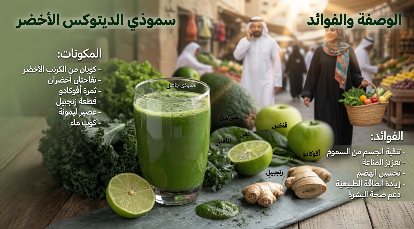 أنعش يومك بعصير أخضر من الكرفس والبقدونس والليمون (طريقة بسيطة للشعور بالخفة)