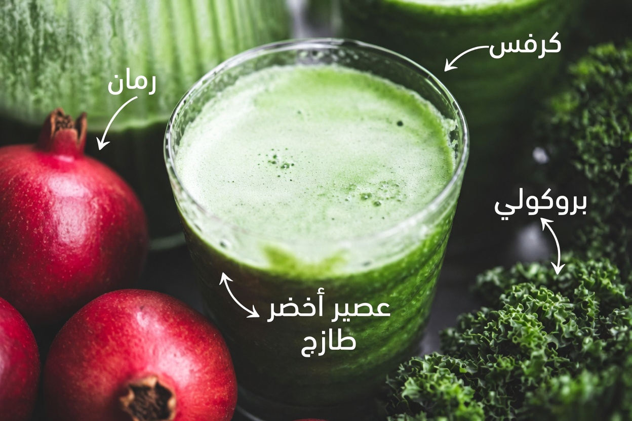 أنعش يومك بعصير أخضر من الكرفس والبقدونس والليمون (طريقة بسيطة للشعور بالخفة)