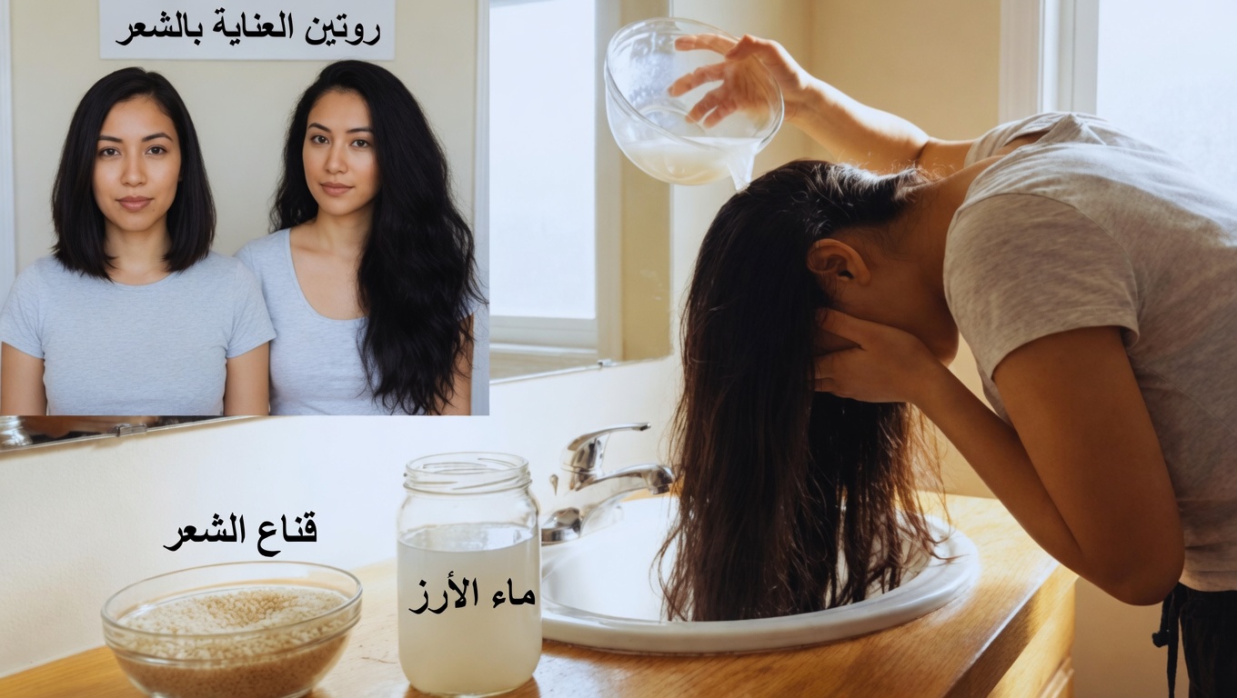 استخدمي ماء الأرز على شعركِ يوميًا، وشاهدي ما يحدث بعد 30 يومًا! (ماء الأرز لنمو الشعر)