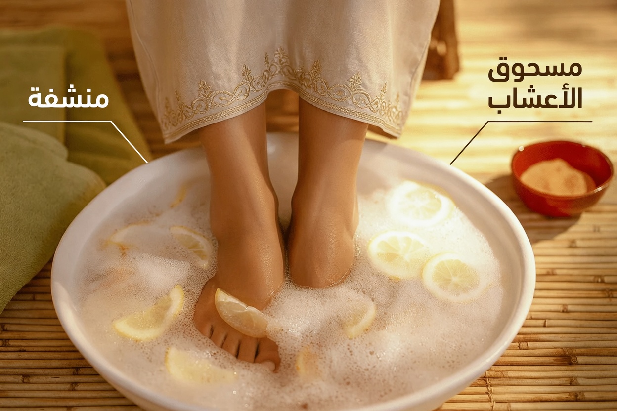استكشاف الليمون الطازج للعناية بالقدمين: أفكار طبيعية يجرّبها الناس لمشكلات فطريات القدم الشائعة
