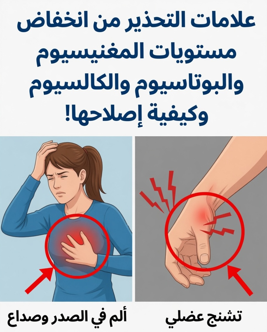 علامات تحذيرية على أن مستويات المغنيسيوم والبوتاسيوم والكالسيوم لديك غير متوازنة وكيفية إصلاح ذلك!