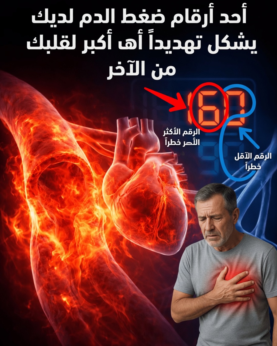 أحد رقمي ضغط الدم لديك يشكل تهديدًا أكبر لقلبك من الآخر