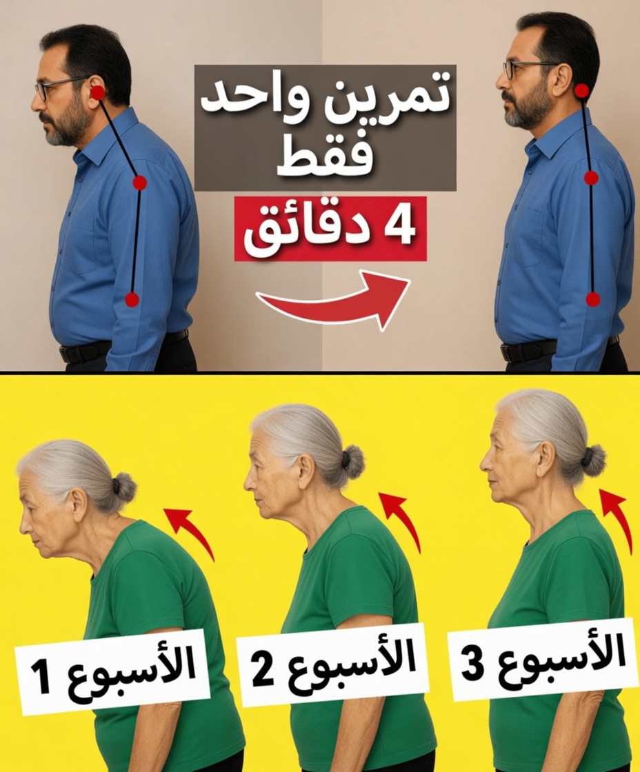 روتين يومي لطيف لمدة 4 دقائق للمساعدة في دعم وضعية أفضل ومحاذاة الرقبة بعد سن 60