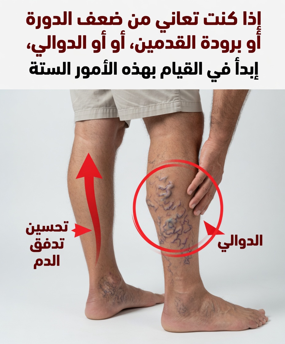 إذا كنت تعاني من ضعف الدورة الدموية أو برودة القدمين أو الدوالي، فابدأ بفعل هذه الأشياء الستة