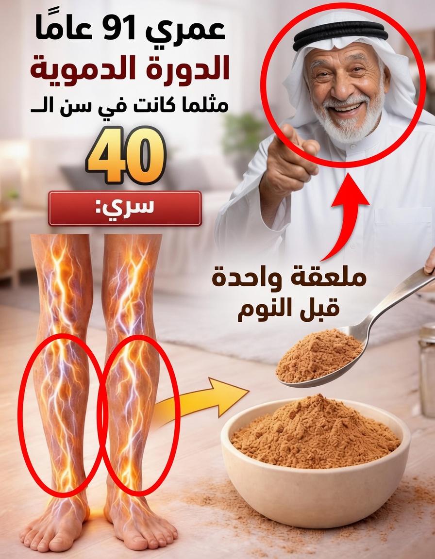 كبار السن: تناولوا هذا قبل النوم للمساعدة على زيادة تدفق الدم وتحسين الدورة الدموية في الساقين والقدمين خلال أقل من 24 ساعة