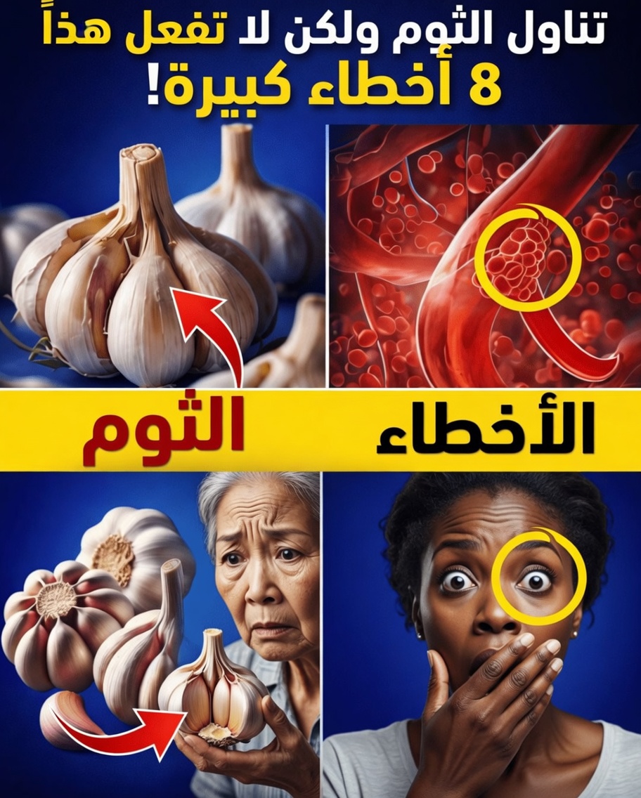8 أخطاء شائعة في تناول الثوم يجب على كبار السن فوق 60 عامًا تجنبها للاستمتاع اليومي الآمن