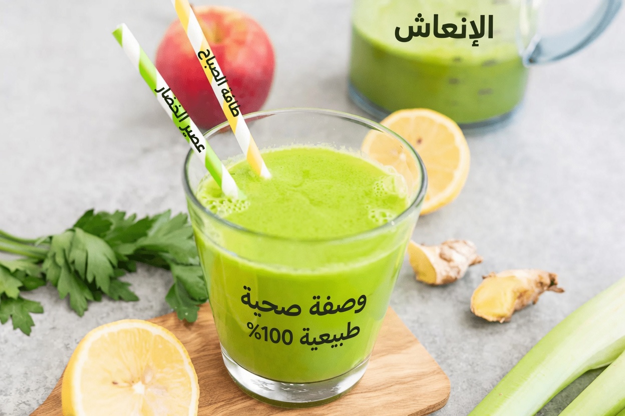 أنعش يومك بعصير أخضر من الكرفس والبقدونس والليمون (طريق بسيط للشعور بخفة أكبر)