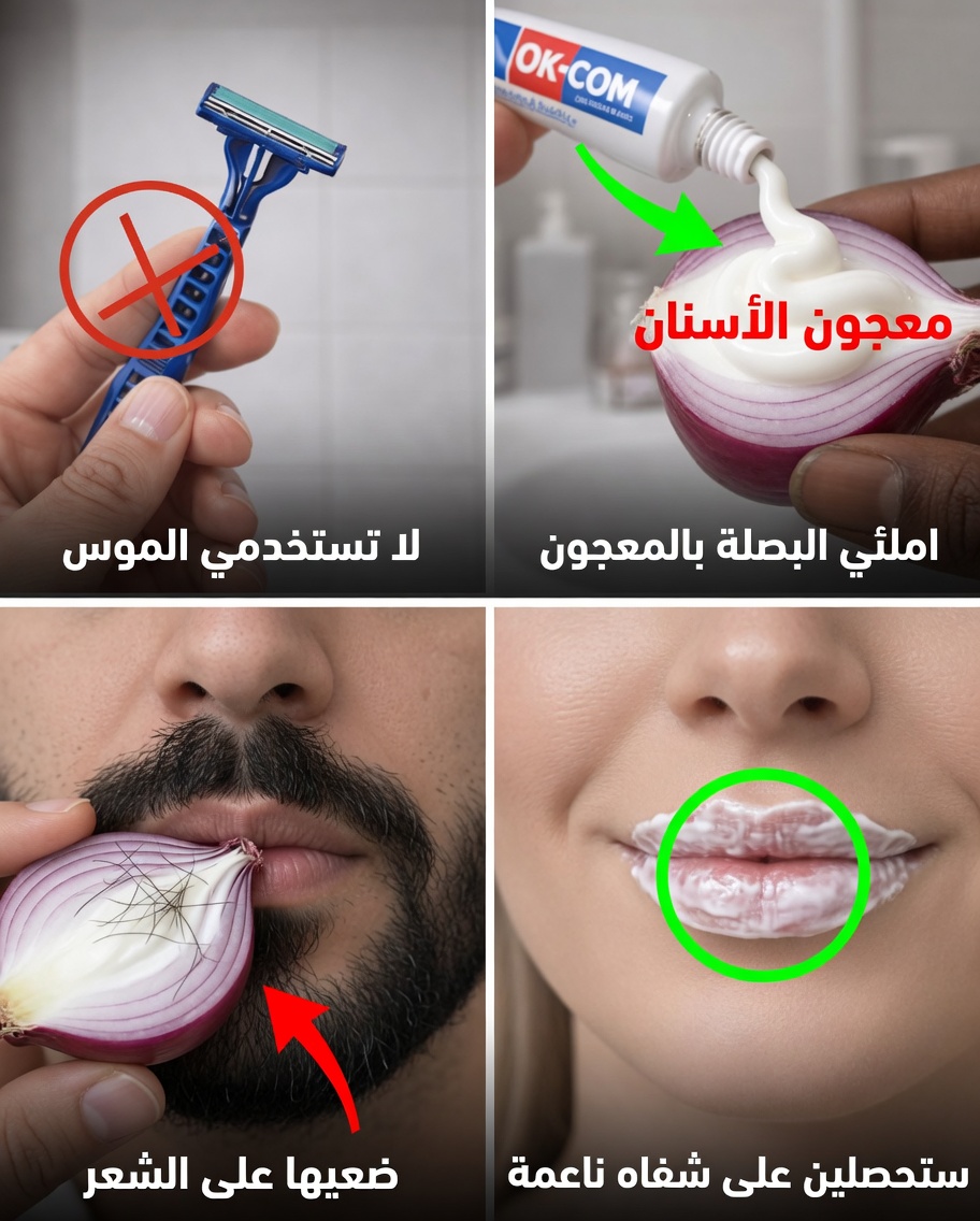 توقّفي عن الحلاقة: استكشاف حيلة إزالة الشعر الشائعة بالبصل ومعجون الأسنان