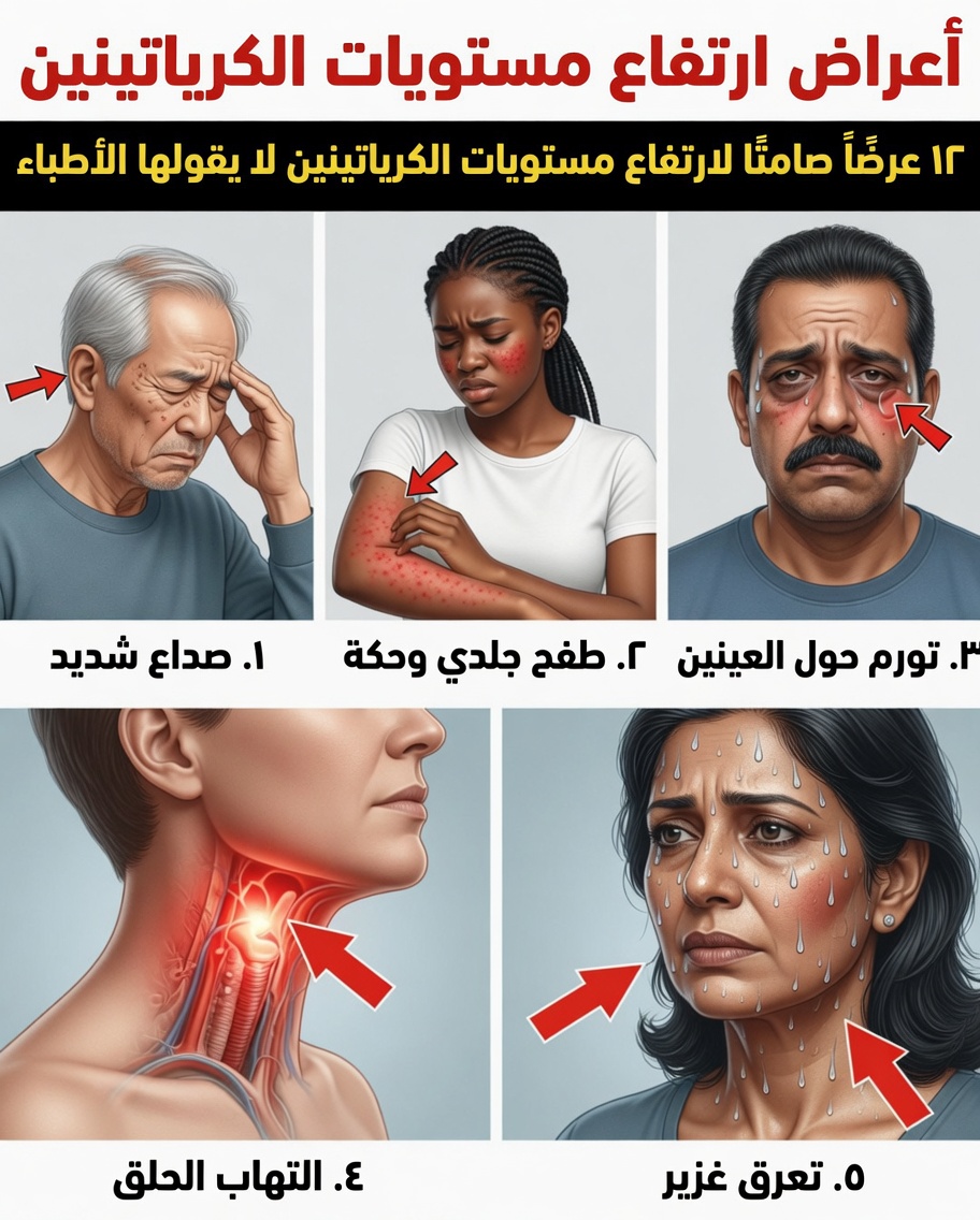 اكتشاف 12 علامة دقيقة قد تشير إلى ارتفاع مستويات الكرياتينين ومخاوف محتملة بشأن صحة الكلى