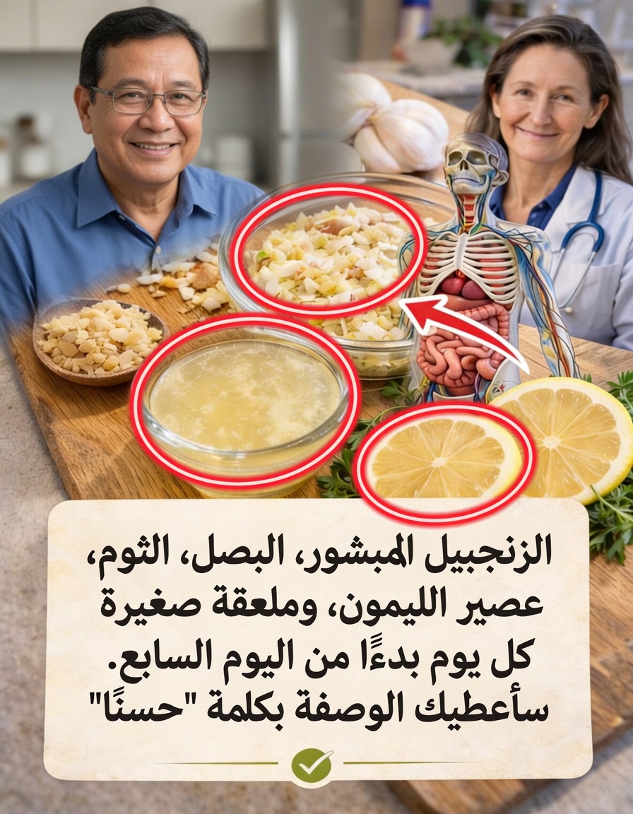 دليل بسيط لتحضير مزيج الزنجبيل المبشور والبصل والثوم وعصير الليمون لروتينك اليومي