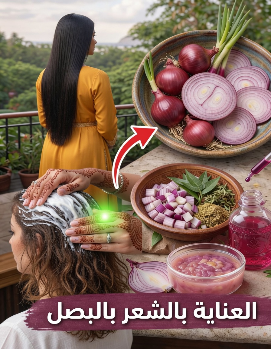 ماء البصل لفروة رأسك: طقس منزلي بسيط قد ينعش الجذور ويُحسّن ملمس الشعر