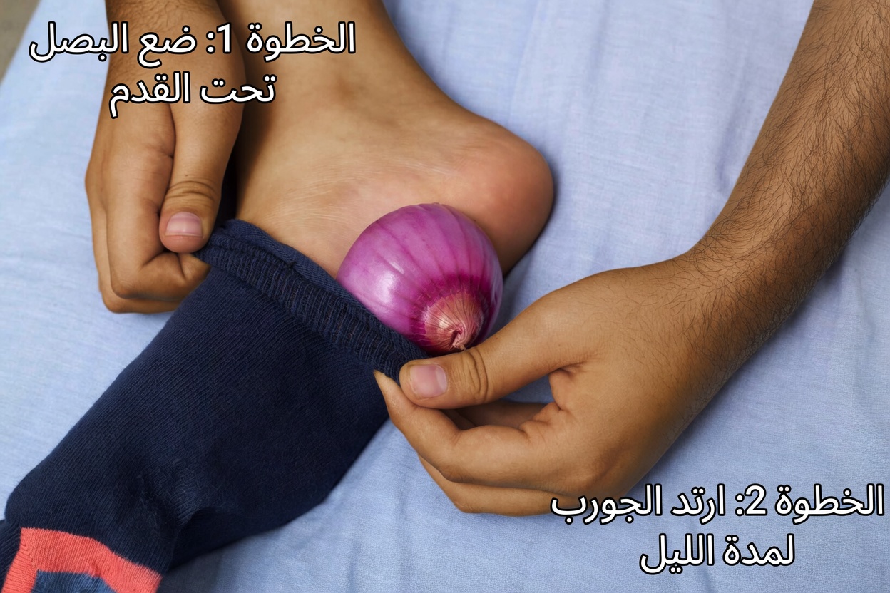 حيلة البصل الأحمر المفاجئة في الجورب: علاج شعبي قديم لتخفيف السعال الليلي واحتقان الأنف
