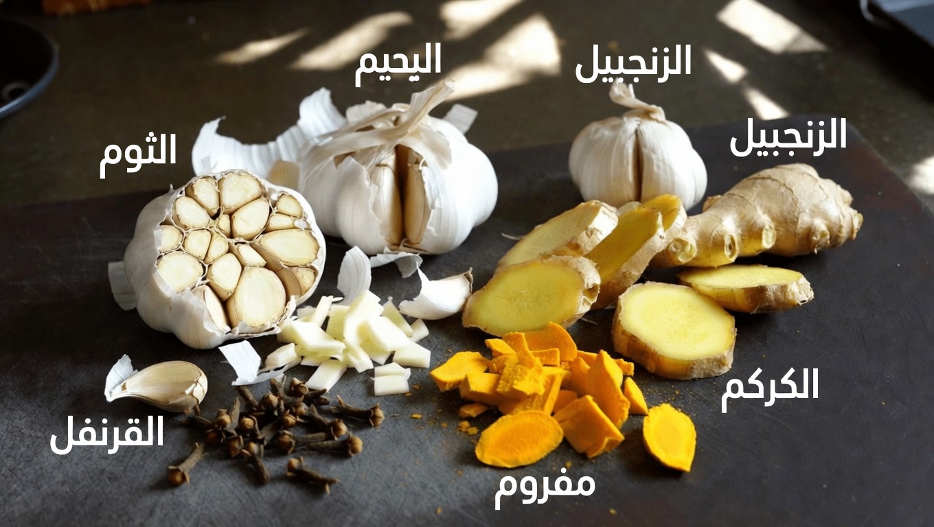 تسريب طبيعي قد لا تكون جرّبته: ماء الثوم والزنجبيل والكركم والقرنفل لدعم العافية اليومية