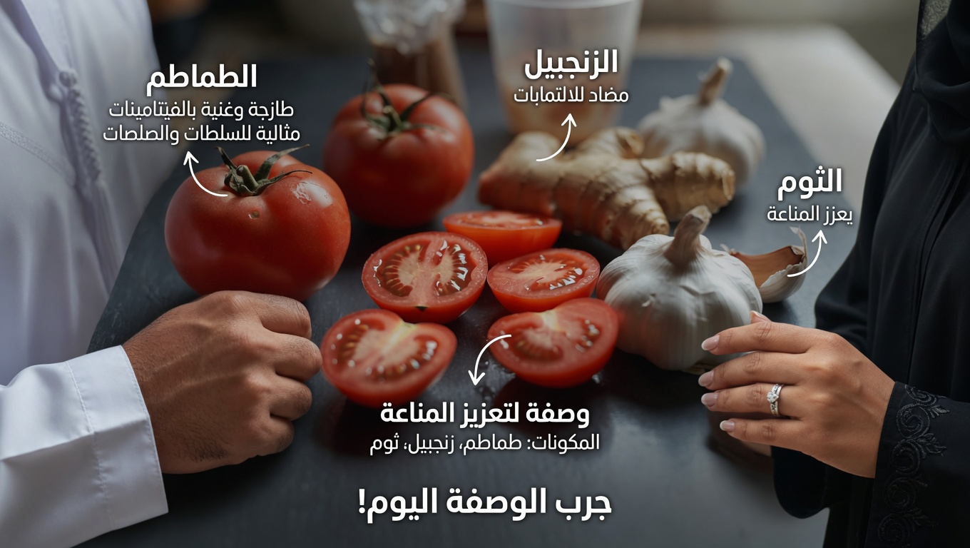 مشروب الطماطم والزنجبيل والثوم: عادة صباحية بسيطة للعافية اليومية