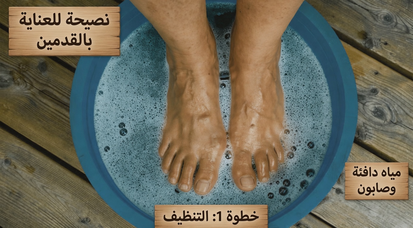 اكتشف حمام نقع بسيطًا للقدمين في المساء باستخدام الملح والبابونج وخل التفاح لراحة القدمين