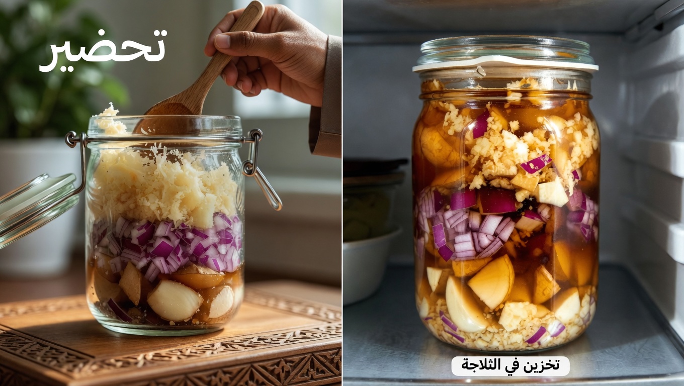 اكتشف مزيج البرطمان البسيط في المطبخ بالثوم والزنجبيل الذي قد يساعد على تنفّس أسهل في المنزل