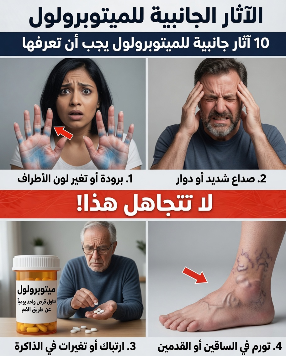 اكتشاف 10 آثار جانبية غالبًا ما يتم التغاضي عنها لدواء ميتوبرولول واستراتيجيات عملية للتعامل معها