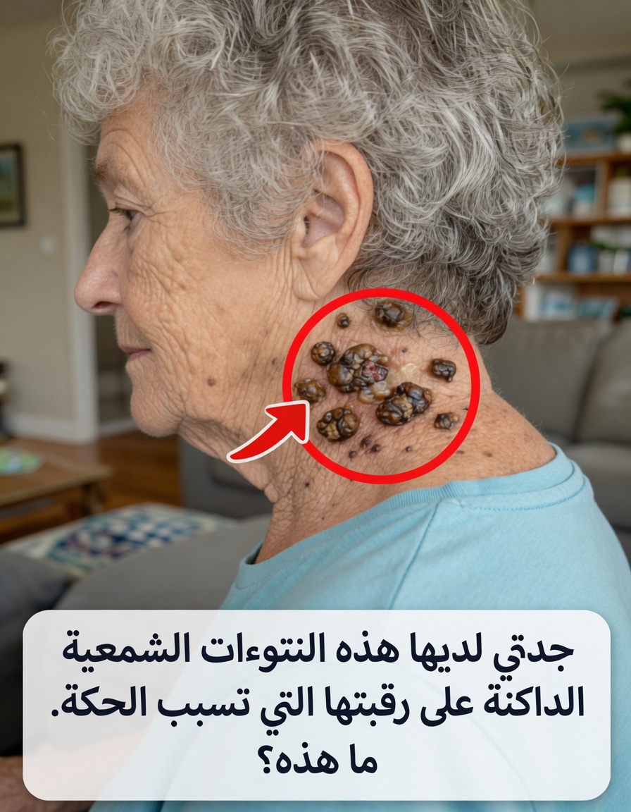 ما هذه النتوءات الداكنة الشمعية على رقبة الجدّ — ولماذا تسبّب الحكة؟
