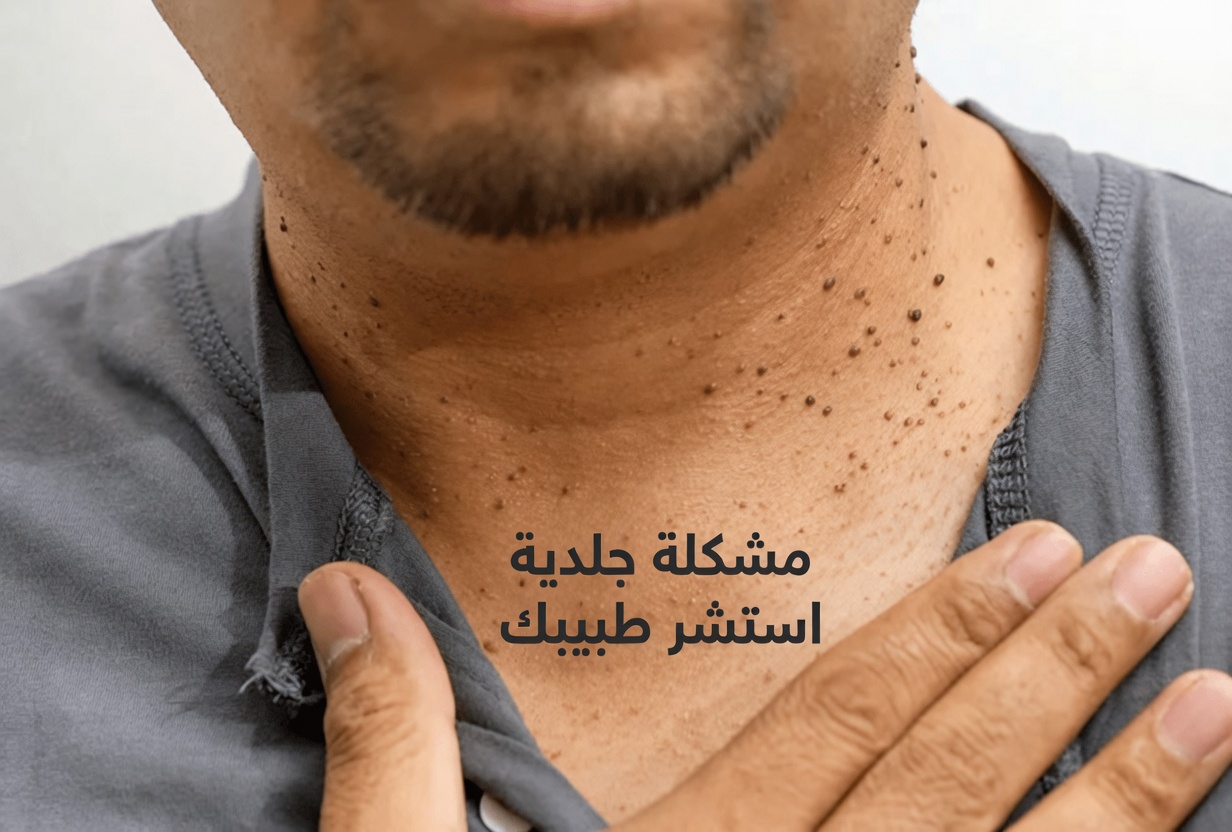 ما هذه النتوءات الداكنة الشمعية على رقبة الجدّ — ولماذا تسبّب الحكة؟