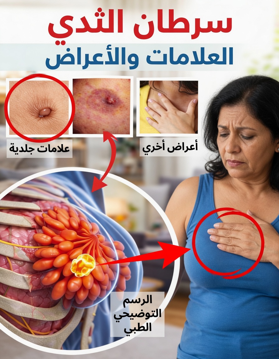 10 علامات تحذيرية لسرطان الثدي يجب على كل امرأة فوق الأربعين معرفتها ومراقبتها