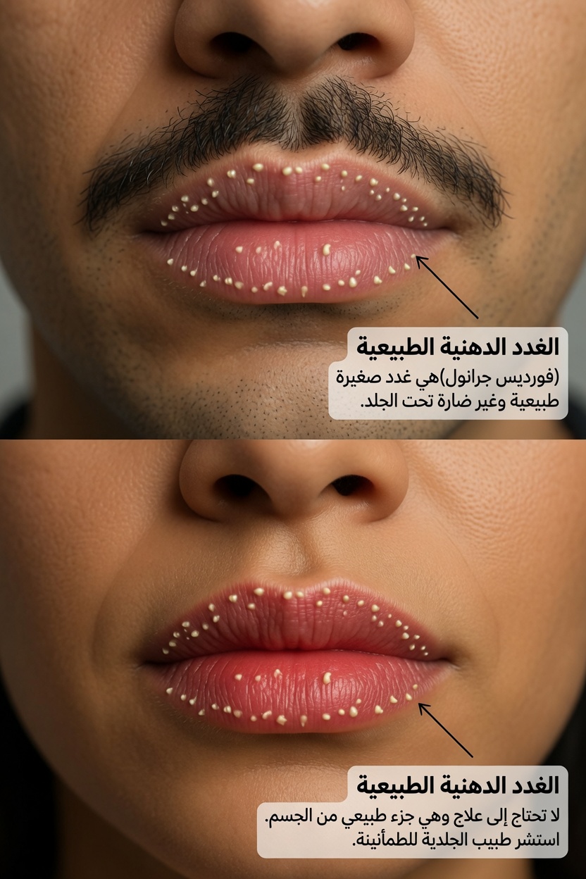 بقع فوردايس على الشفاه: ماذا تعني هذه النقاط الصغيرة الصفراء أو البيضاء حقًا ولماذا هي طبيعية