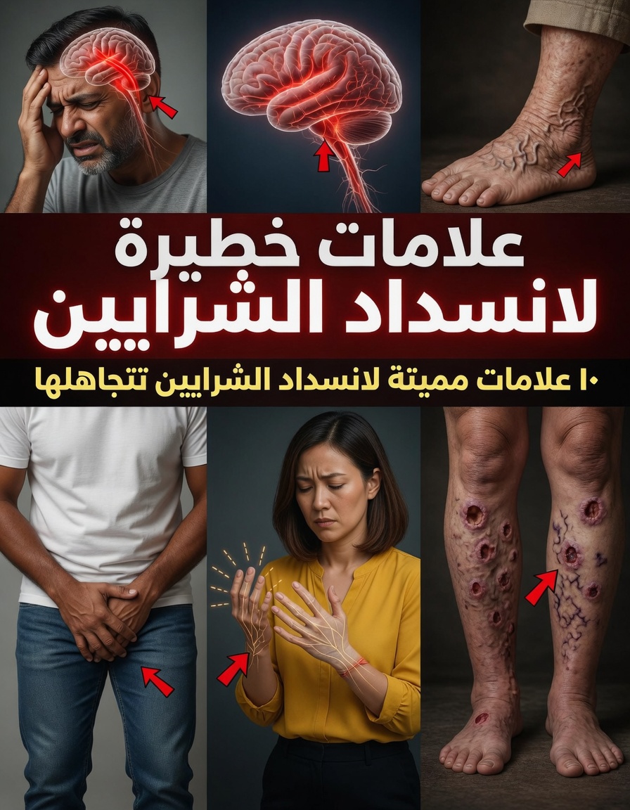 10 علامات تحذيرية لانسداد الشرايين قد تكون تغفلها – الوعي المبكر قد يُحدث فرقًا