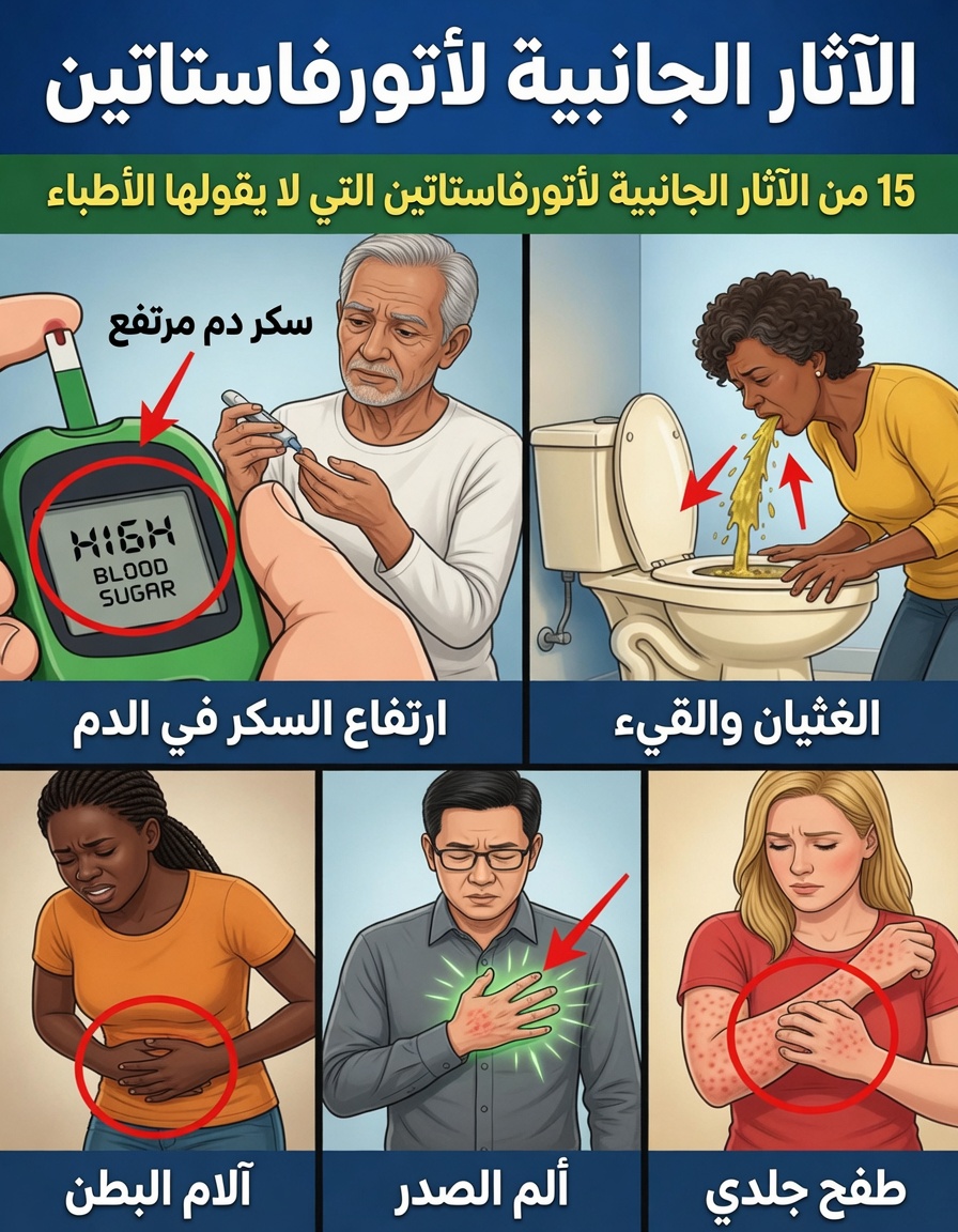 شرح الآثار الجانبية لأتورفاستاتين: ما الذي يجب معرفته، وما الذي ينبغي مراقبته، ونصائح يومية عملية