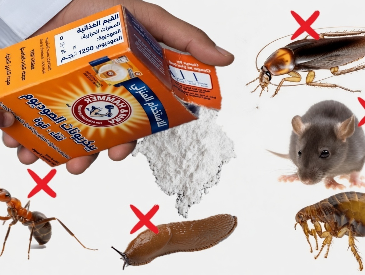 كيفية استخدام صودا الخبز بأمان لمكافحة الآفات المنزلية الشائعة مثل الصراصير والنمل والفئران