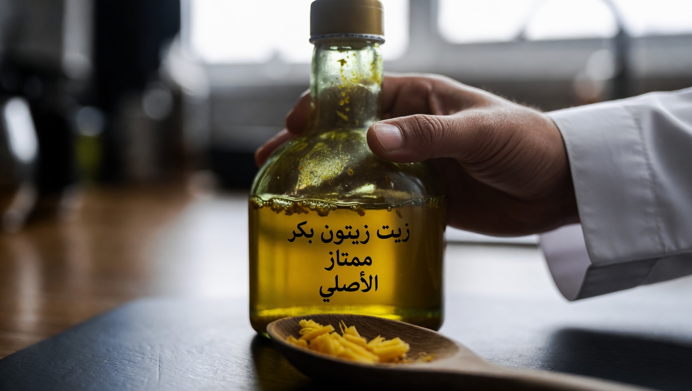 الزيت الطبيعي القوي المضاد للالتهابات: زيت زيتون بكر ممتاز مُنقوع بالكركم والزنجبيل