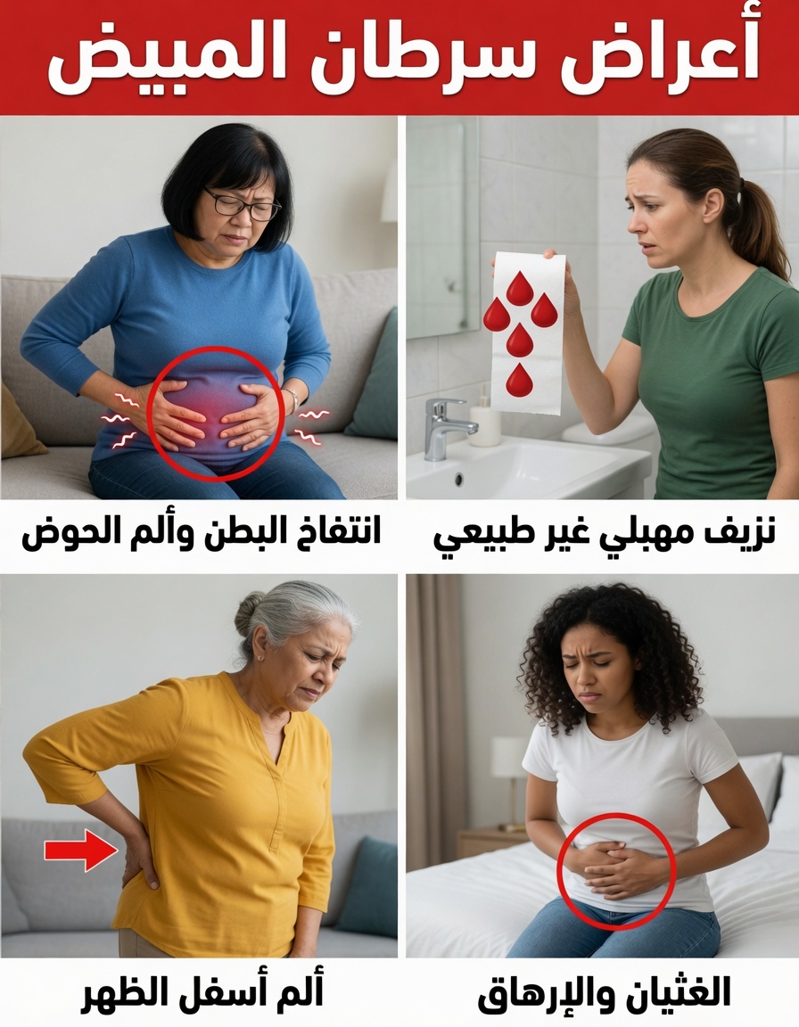 6 أعراض تحذيرية لسرطان المبيض يجب على كل امرأة الانتباه إليها