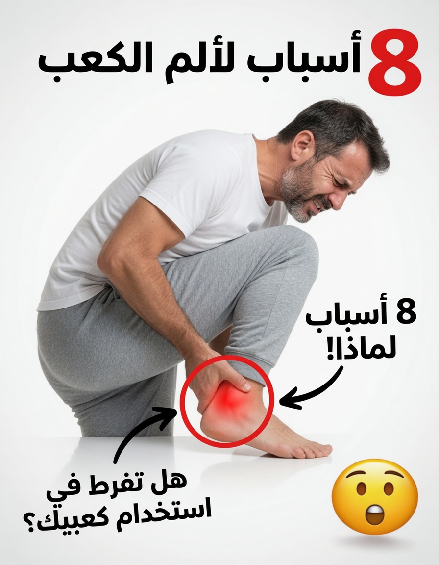 8 أسباب شائعة لألم الكعب: الأعراض، الأسباب، وطرق إيجاد الراحة