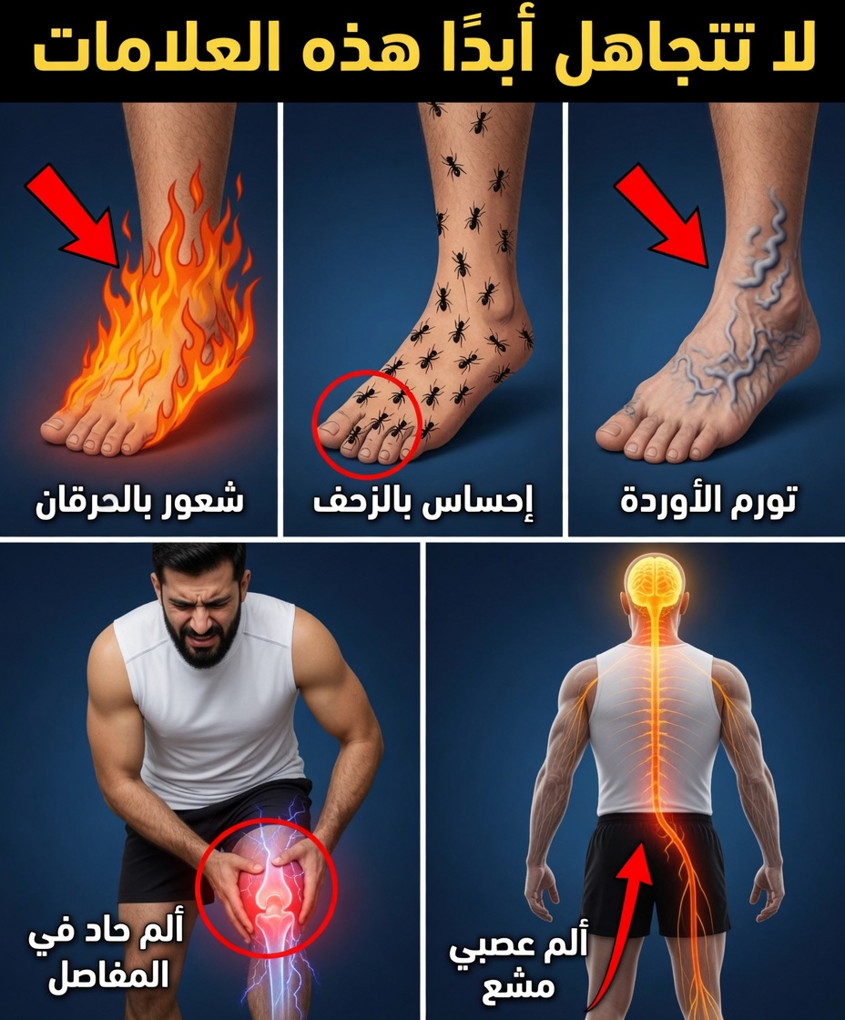 8 علامات صامتة قد تُظهرها قدماك تشير إلى تلف الأعصاب بعد سن الخمسين