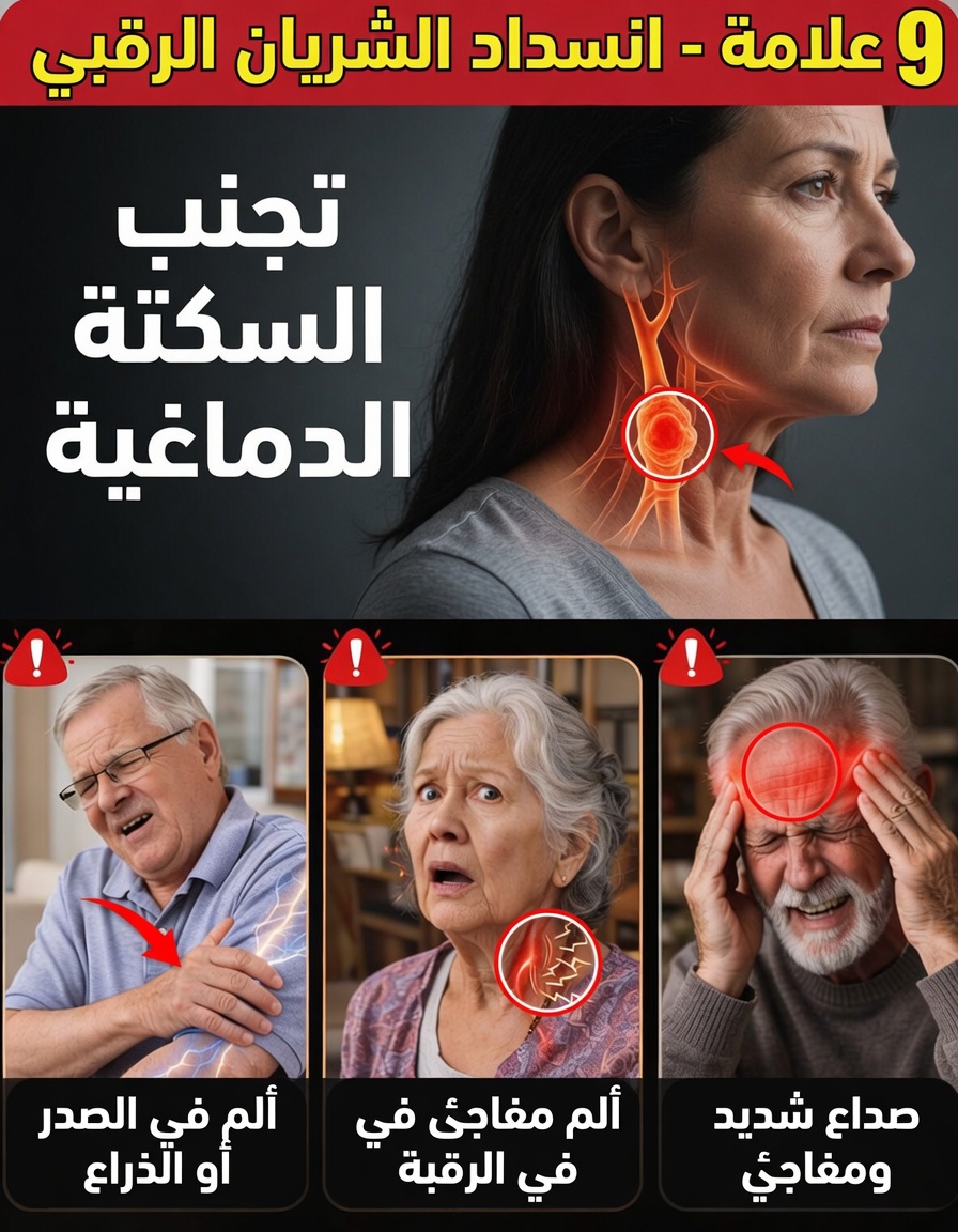 9 علامات تحذيرية لانسداد الشرايين السباتية لا ينبغي تجاهلها أبداً (خصوصاً رقم 5)