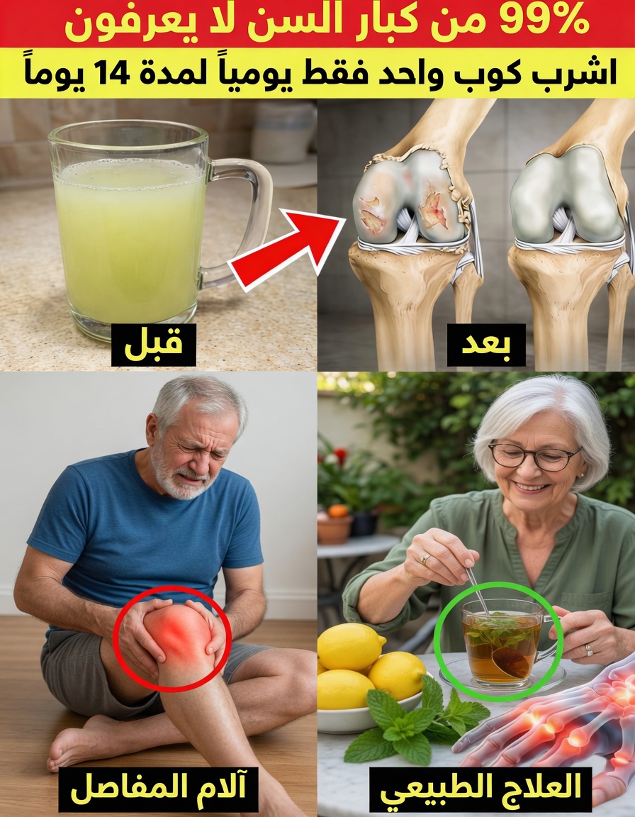 تخفيف ألم الركبة يبدأ بهذا المشروب الصباحي البسيط لكبار السن